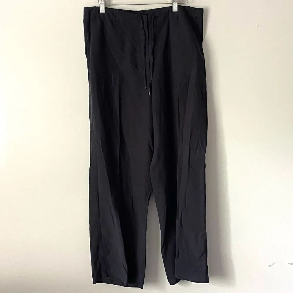 Elie Tahari Linen blend drawstring pants size 12